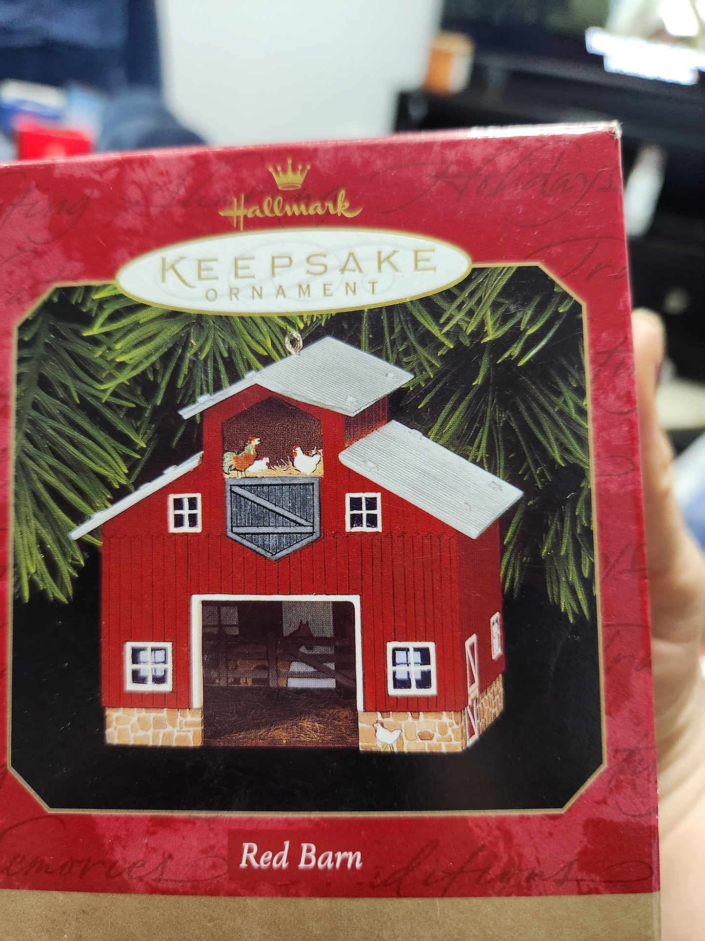Vintage Hallmark Keepsake Ornament Red Barn Complimentary to Town and Country Series 1999 t&c2