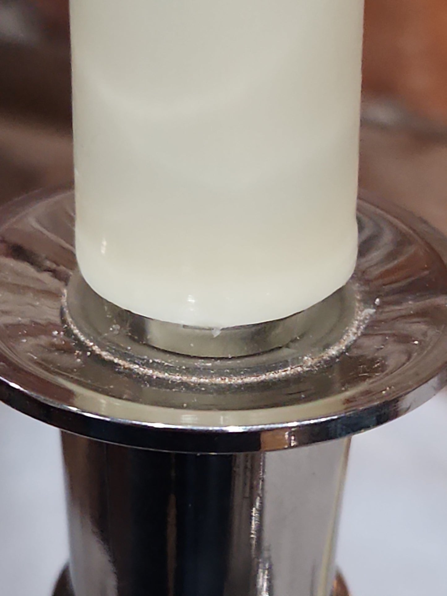 Vintage Gallery Originals Silver Candle Stick Holders with battery operated candles 1984 ss91