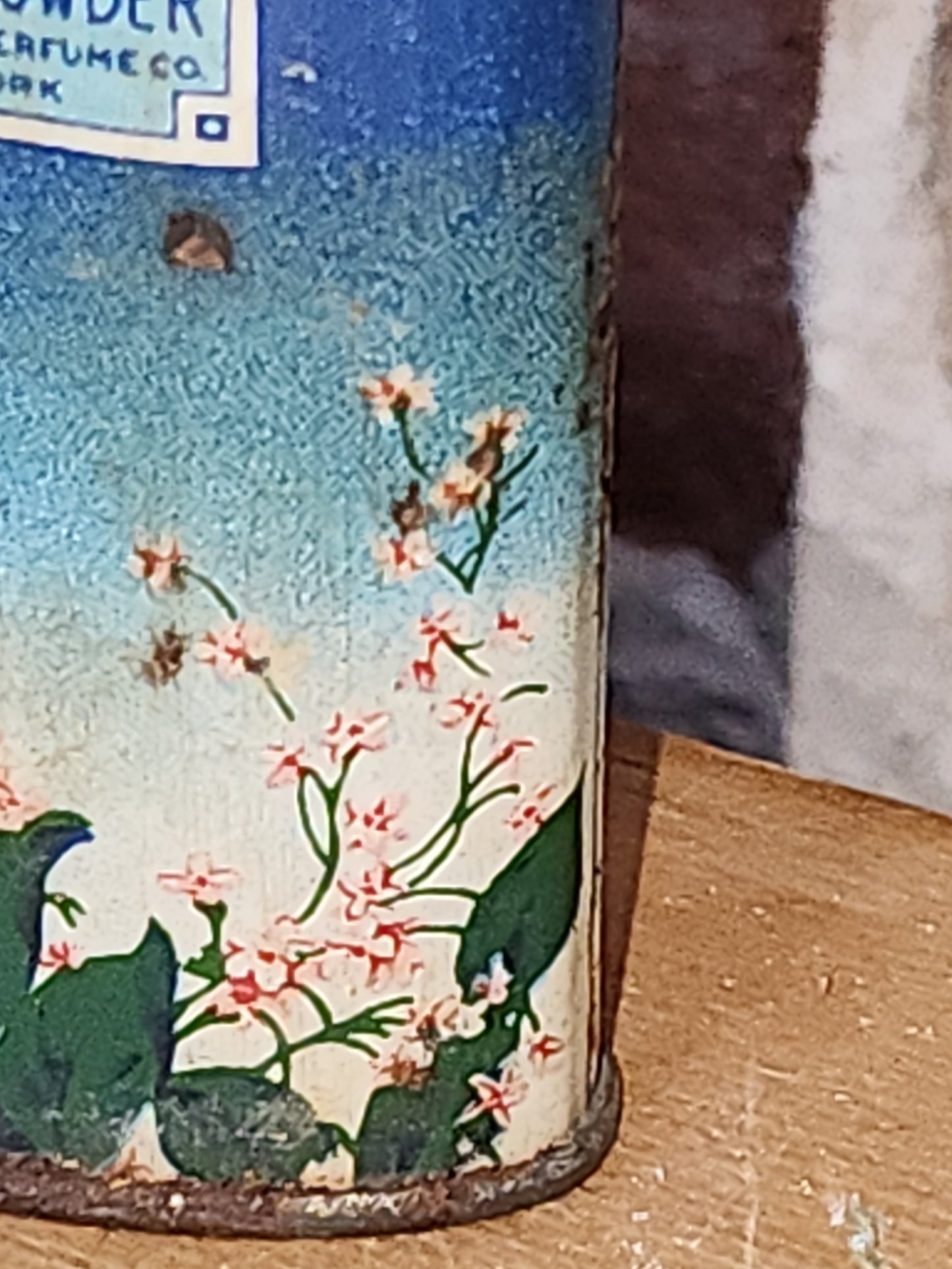 Vintage California Purgume Company Trailing Arbutus Talcum Powder Sample Jack and Jill Jungle Jinks set 1920-30s AS IS tin012