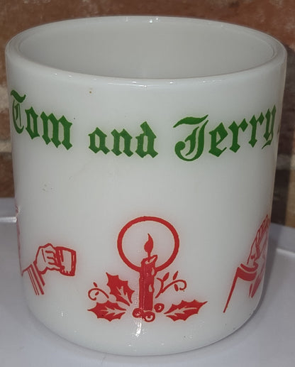 Vintage Hazel Atlass Milk Glass Eggnog Cup Mug Tom & Jerry 1 Replacement Mug