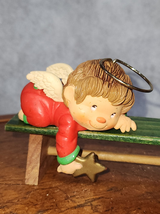 Vintage 1984 Hallmark Stocking Hanger Angel sh87