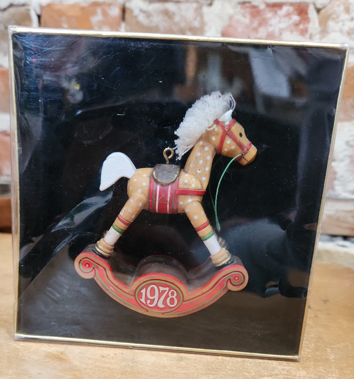 Vintage Hallmark Tree-Trimmer Ornament Rocking Horse 1977 Has Box
