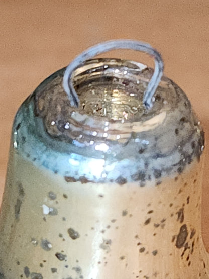 Vintage Mini Mercury Glass Bell Ornaments Set of 3 mg01