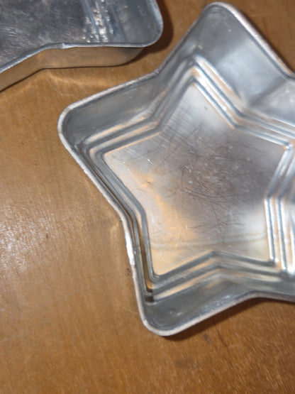 Vintage Star Aluminum Tins Molds Cake Tart Set of al51