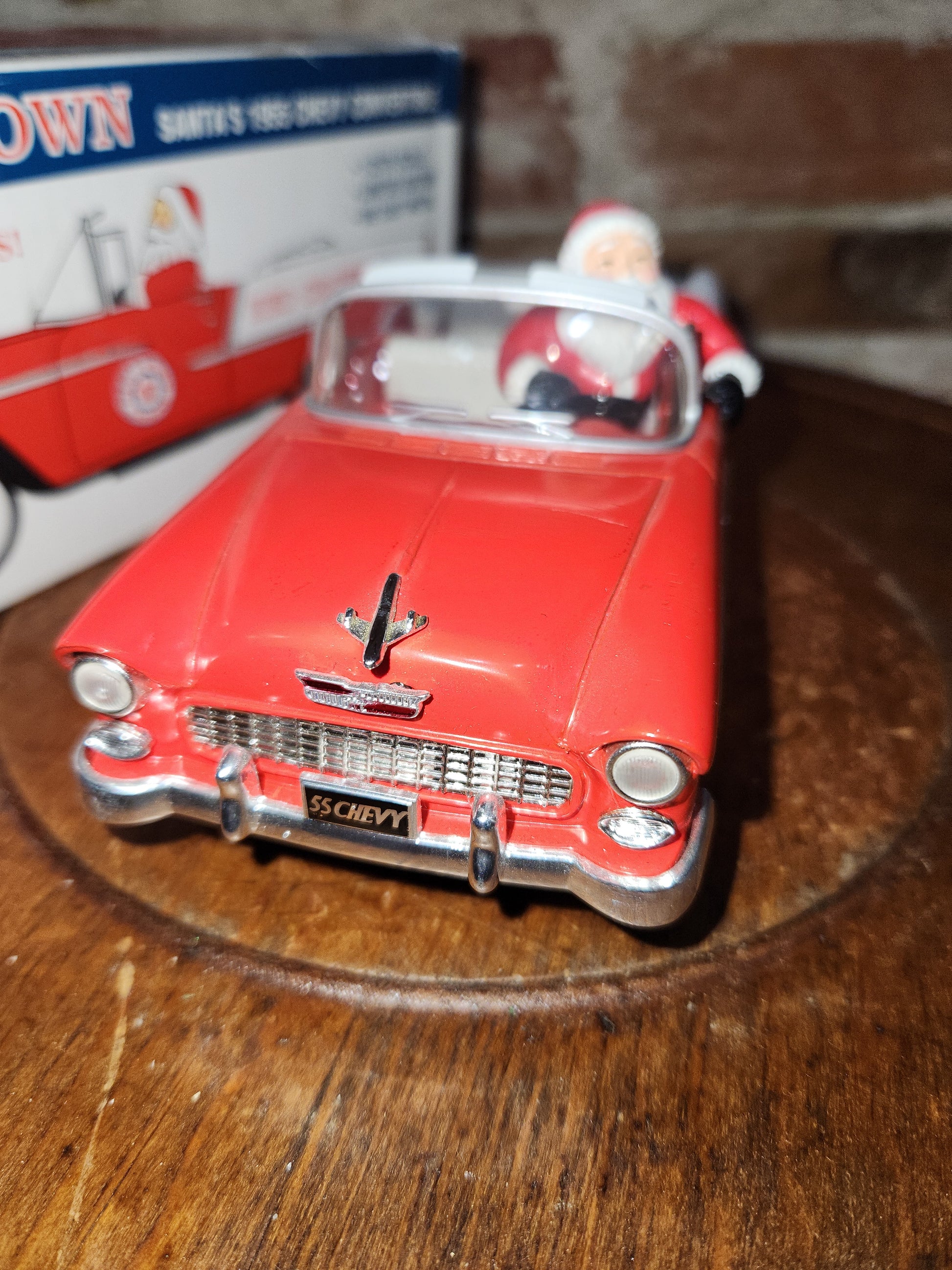 Vintage Liberty Classics Red Crown Gasoline Santa's 1955 Chevy Convertible 1/25th Scale Limited Edition Die Cast Metal. Coin Bank. 1994 car12