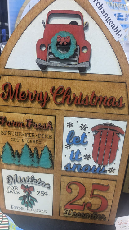 Christmas Insert Kit for Interchangeable Frame Can Fit Arch, Rectangle, or Square Frame FRAMES SOLD SEPARATELY