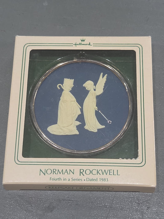 Vintage Hallmark Keepsake Norman Rockwell Cameo Ornament 4th in Series 1983