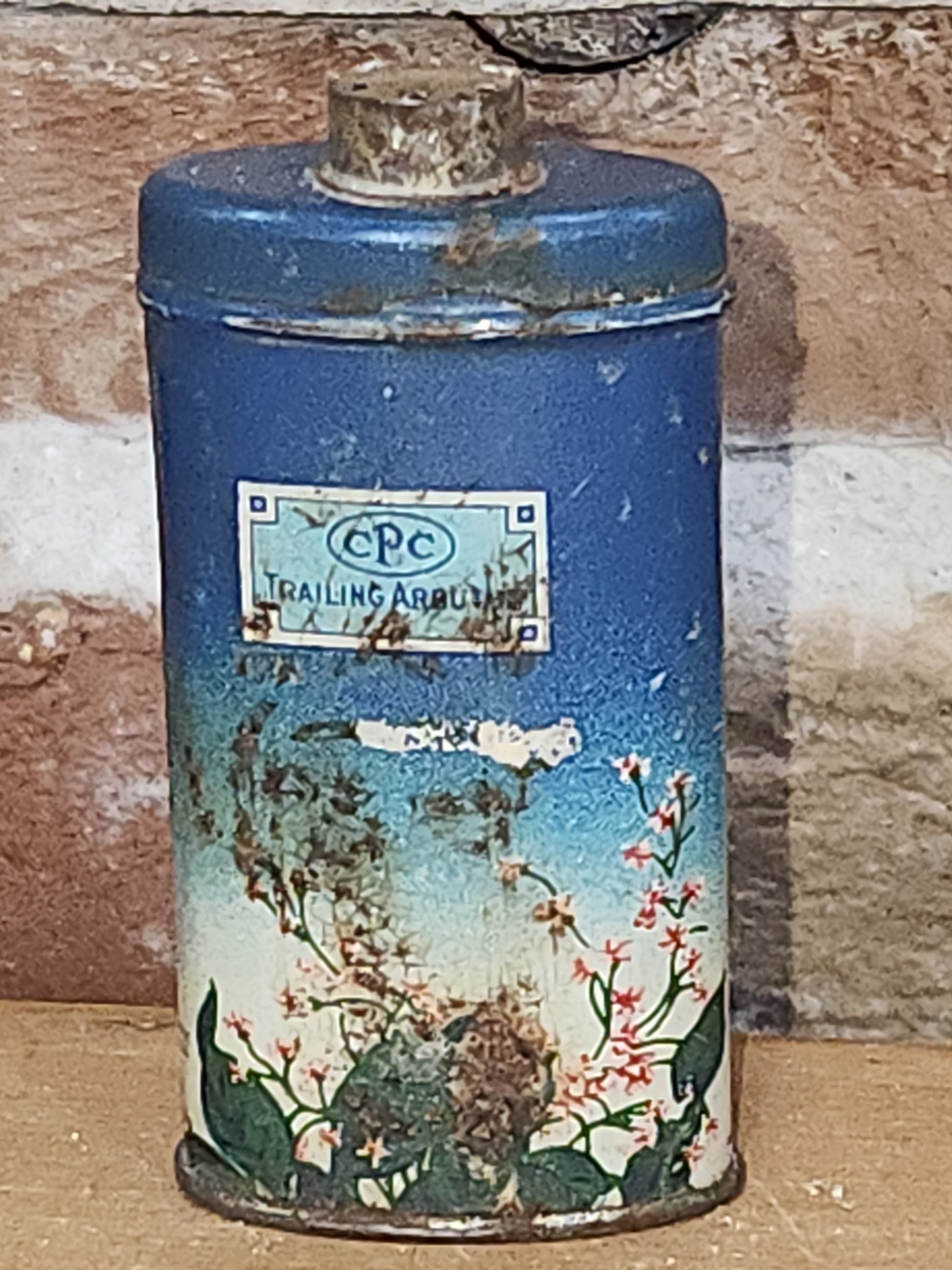 Vintage California Purgume Company Trailing Arbutus Talcum Powder Sample Jack and Jill Jungle Jinks set 1920-30s AS IS tin012