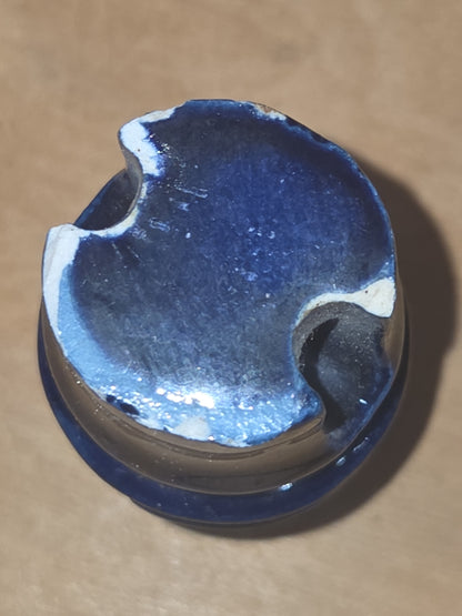 Vintage Fedco Insulator Cobalt Blue For Electrical wiring in homes around 1900 AS IS has Chips in09