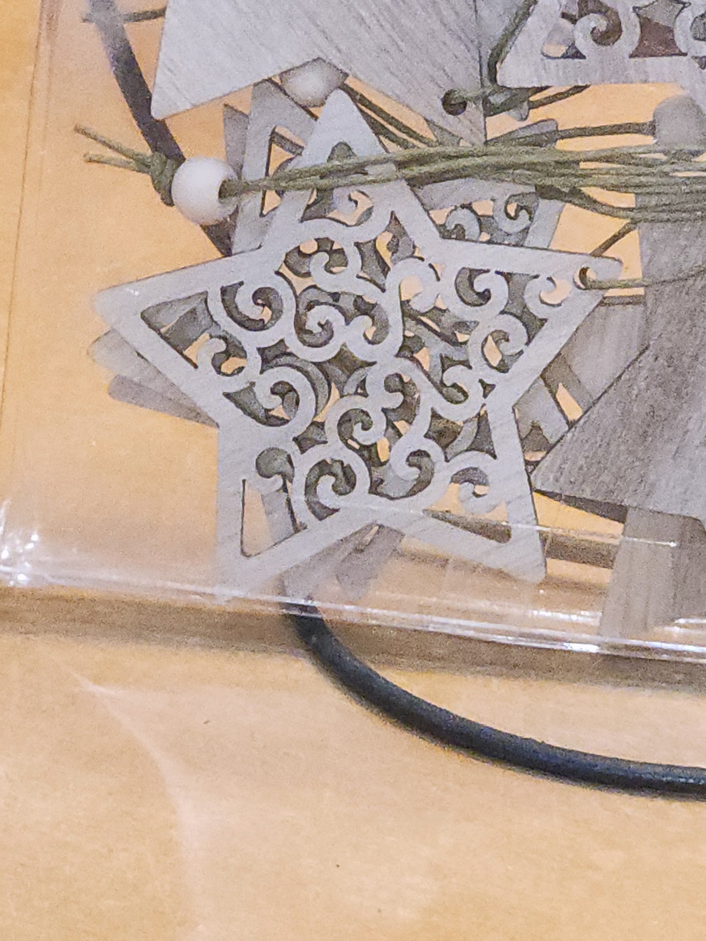 Wooden Star Ornament Set Of 12 CLEARANCE wo78