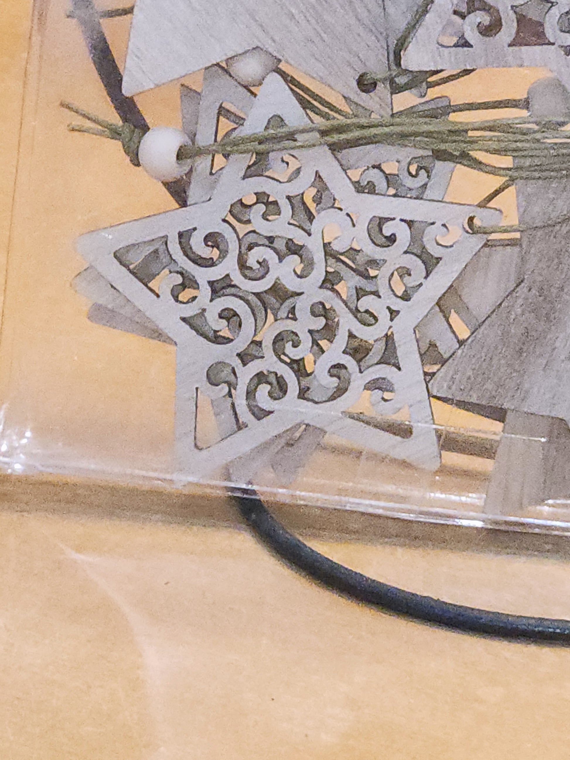 Wooden Star Ornament Set Of 12 CLEARANCE wo78