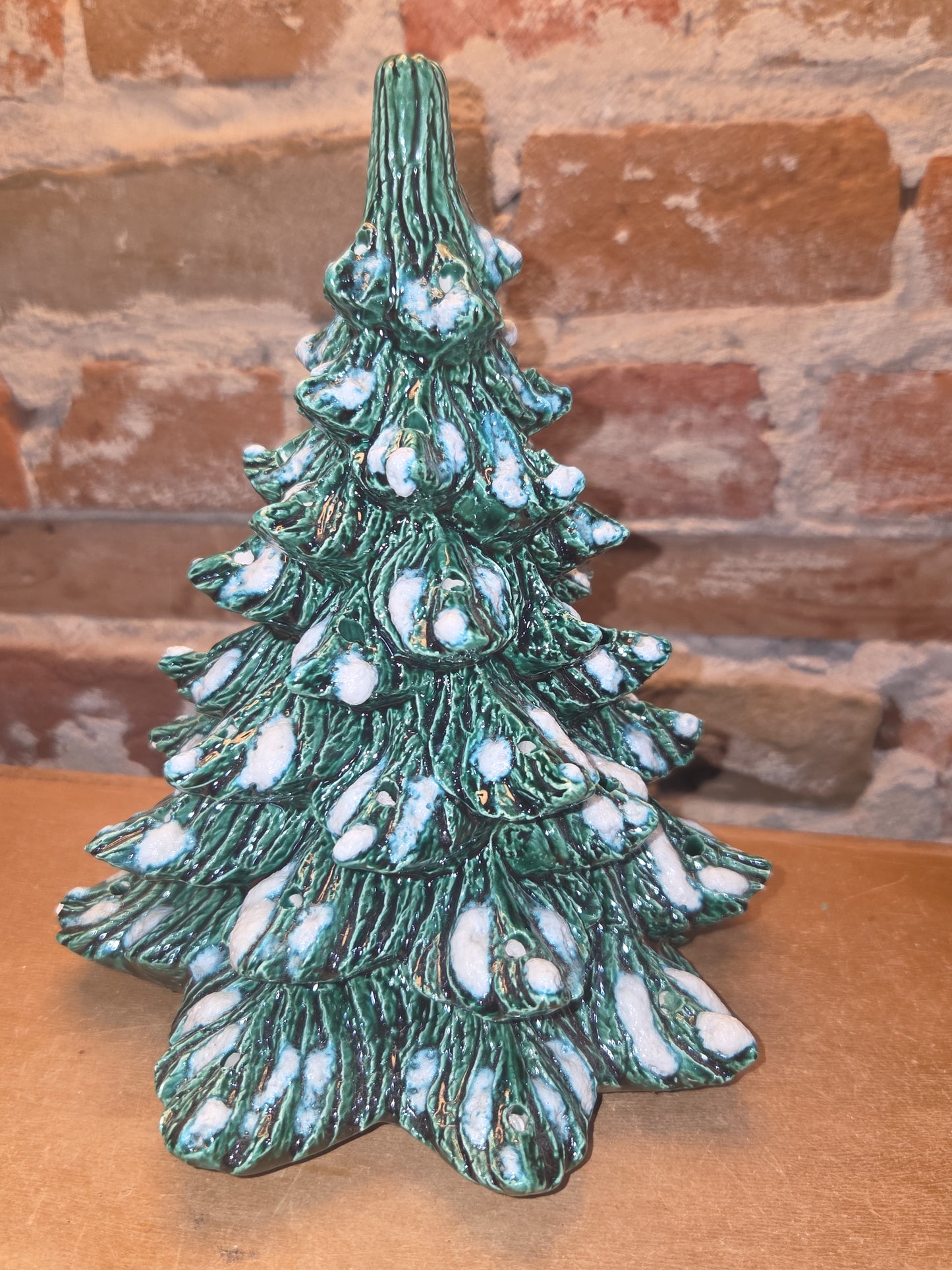 Vintage Nowell Mold Ceramic Christmas Tree 8”  1977 or 1987 vt2
