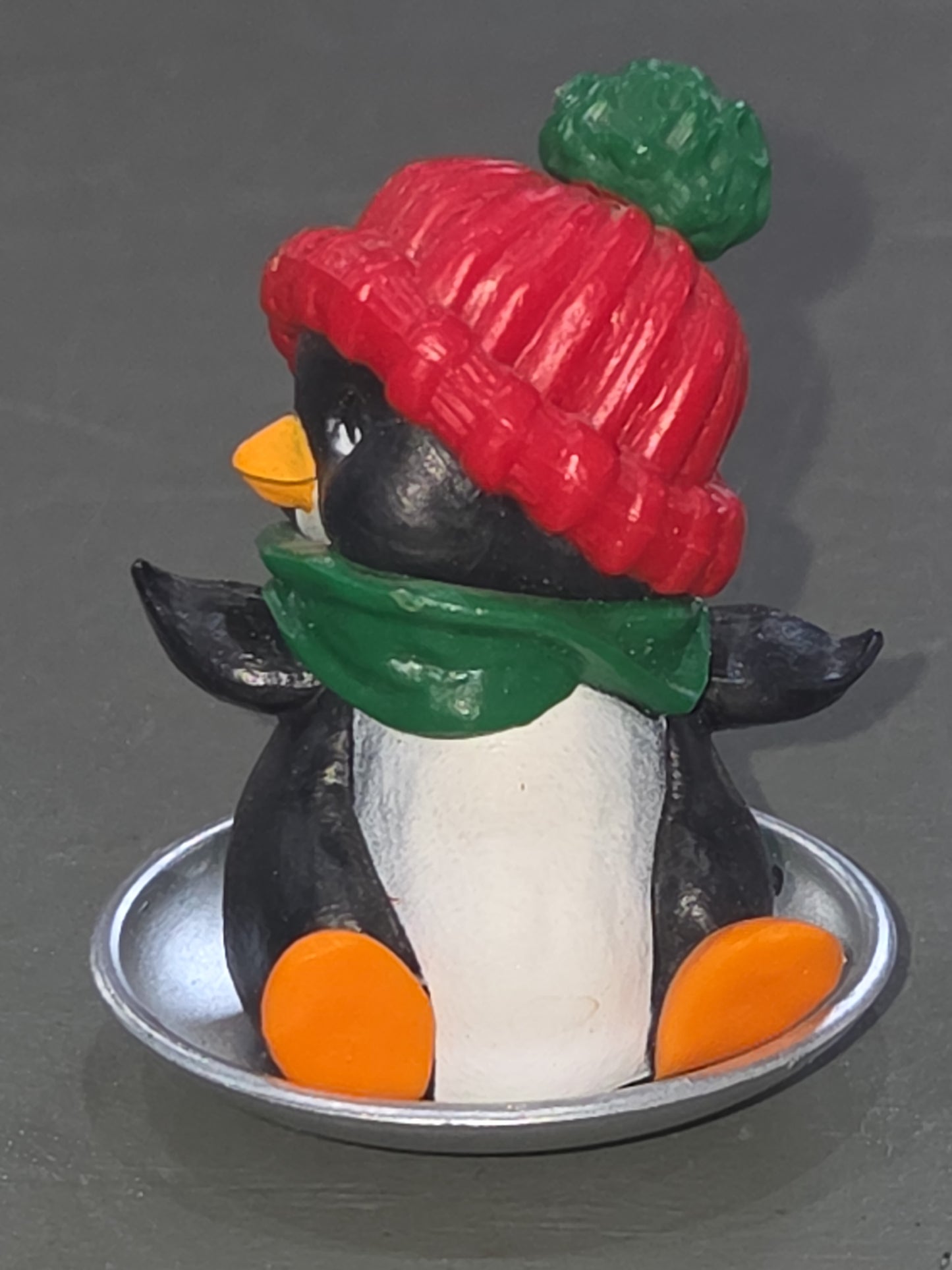 Vintage Hallmark Keepsake Ornament Merry Miniatures Penguin Sledding 1981