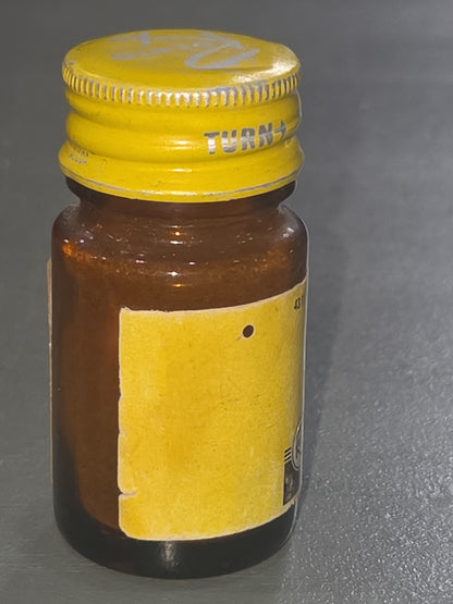 Vintage Medicine Bottle Antivert Amber Brown Glass J B Roerig and Company EMPTY vmb08