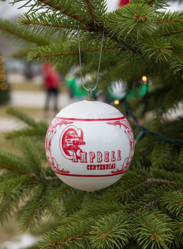 Vintage 100 Years Commemorative Satin Ornament Campbell Nebraska Limited Edition 1886-1986