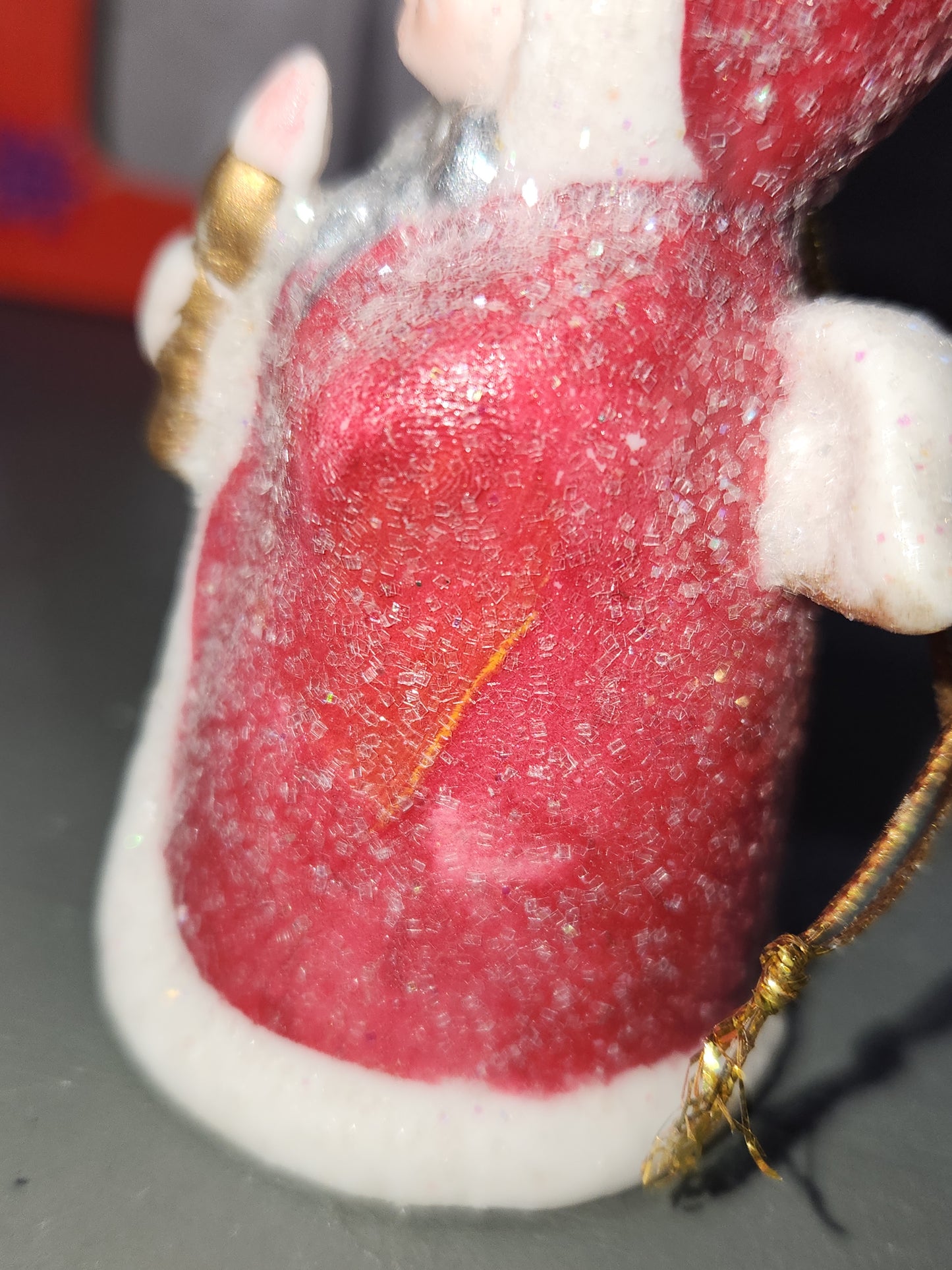 Vintage Glitter Angel Ornaments Set of 4