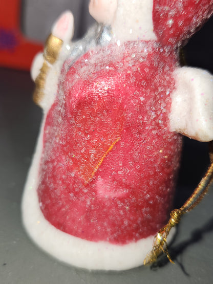 Vintage Glitter Angel Ornaments Set of 4