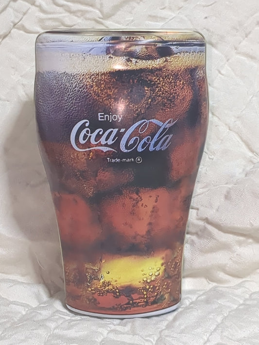 1998 Coca-Cola Coke Glass Shaped Tin cct2