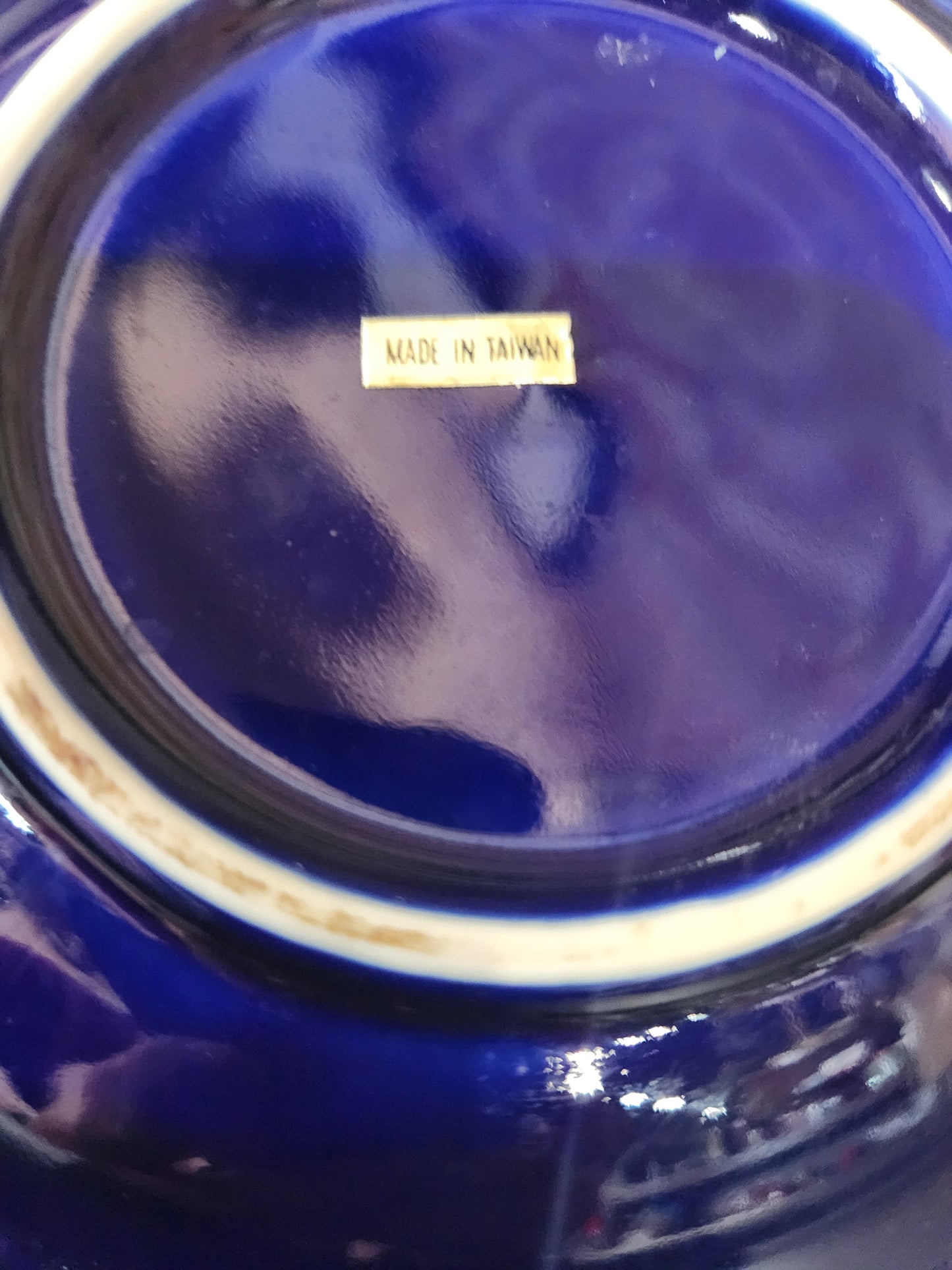 Porcelain Small Pitcher Bowl Set Taiwan Blue Floral Gold Trim Accent pit23 CLEARANCE