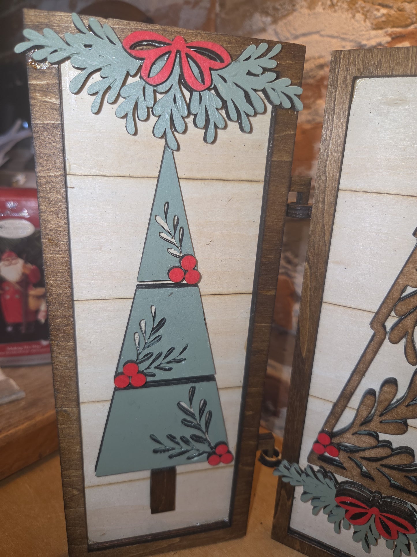 Trio Frame Decor Christmas Trees 10 1/2" tt74