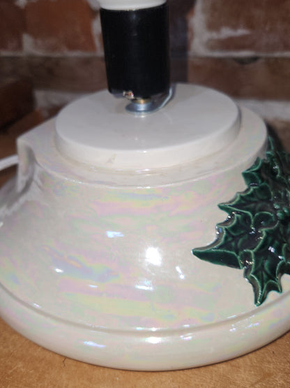Vintage Ceramic Christmas Tree Base 1970s Iridescent Pearl NOTE: Base only