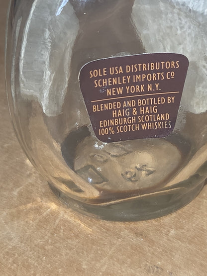 Vintage Liquor Bottle Dimple Pinch Scotch Whiskey EMPTY No Box vl97