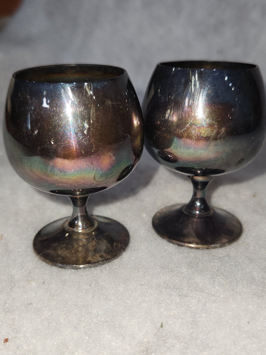Vintage Sheridan Silverplated shot glass minature suffer wine glass ss81