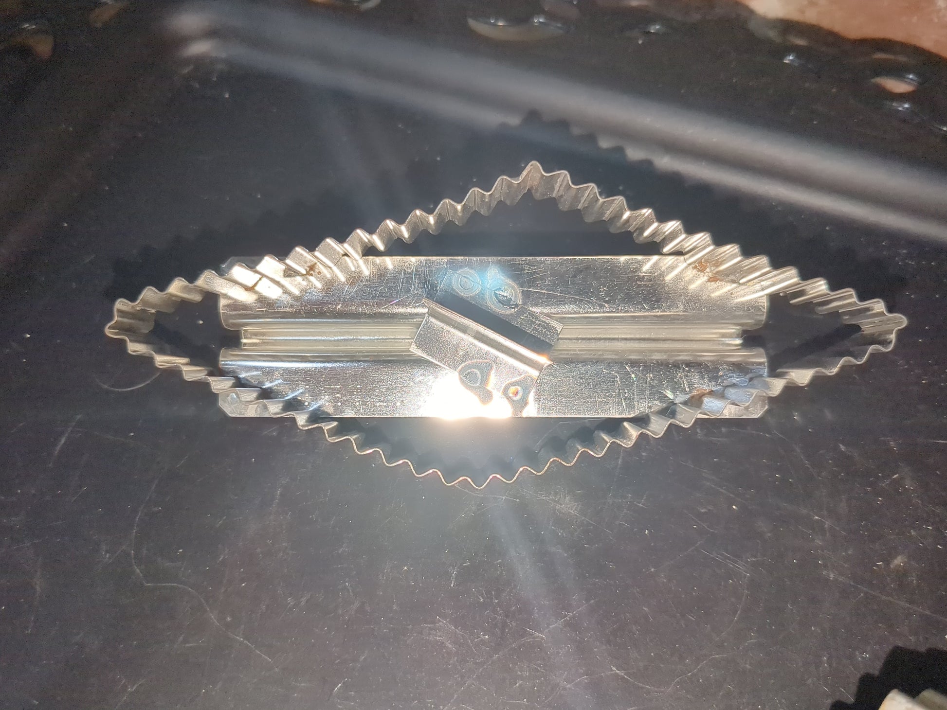 Vintage aluminum wrap biscuit cutter kinda diamond shape cc100