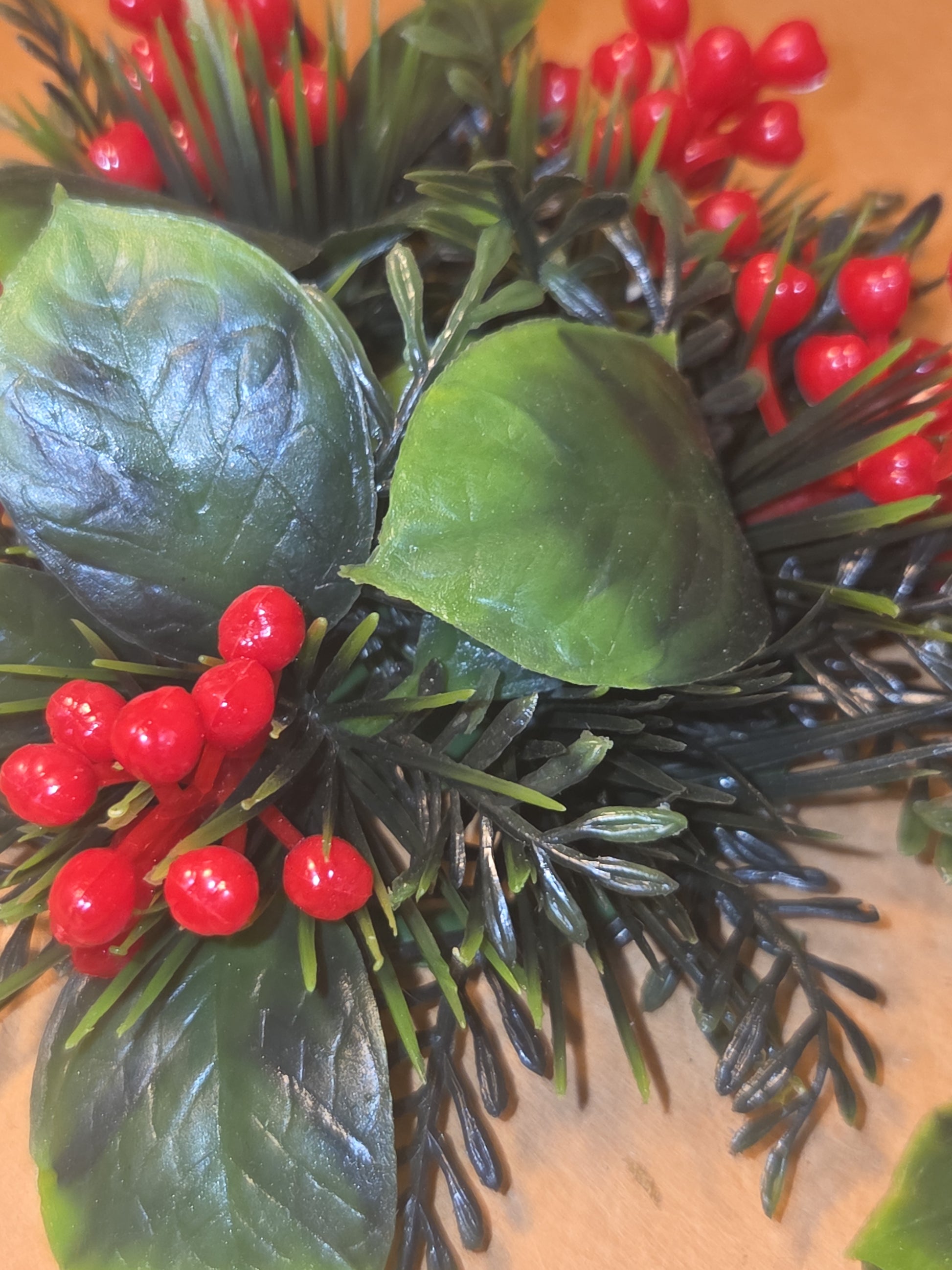 Vintage Christmas Candle Rings Set of 2