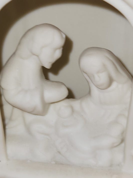 Vintage World Bazaar Jade Collection Dome Nativity Scene With Box nt01