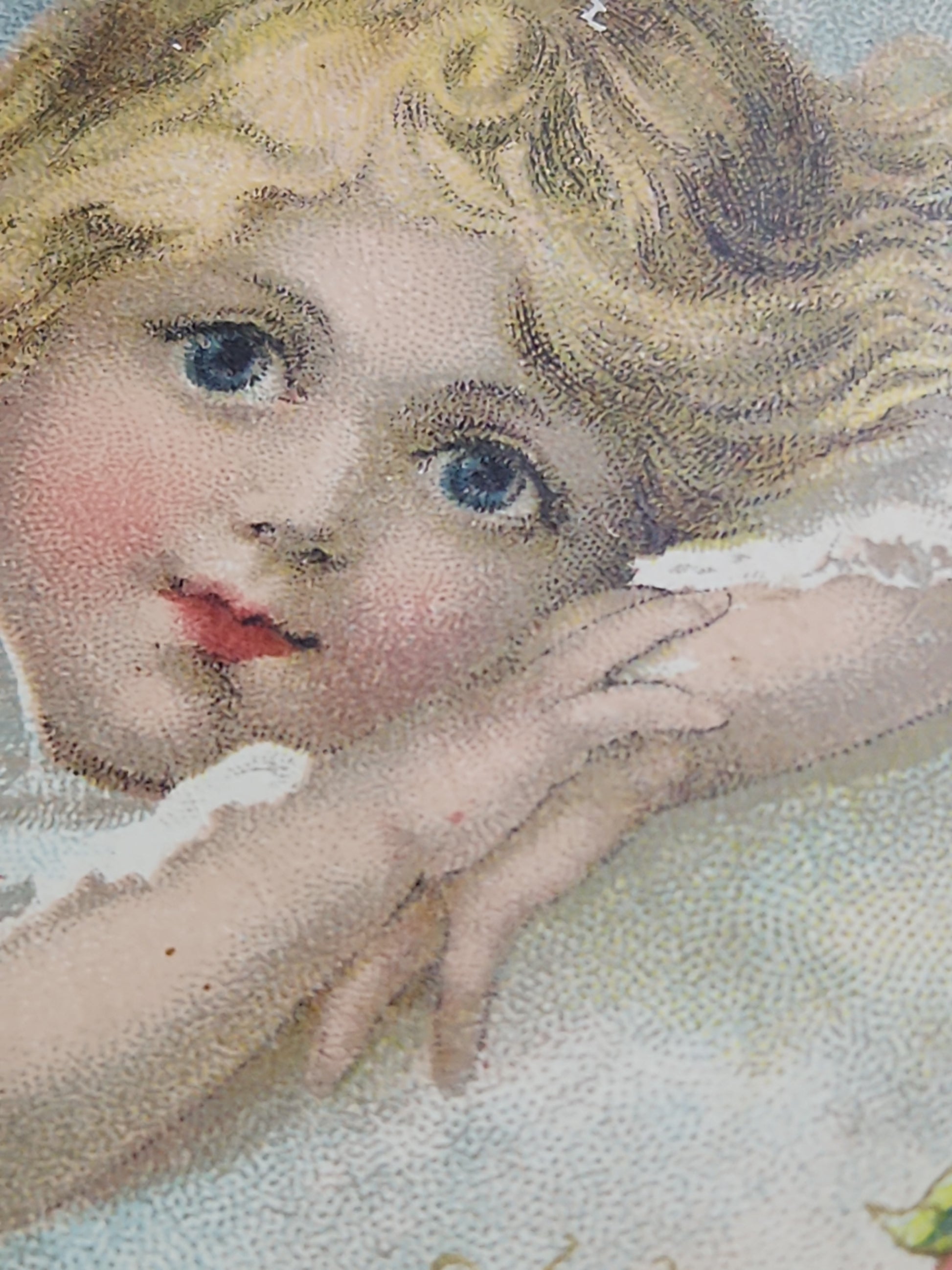 Antique 1880s Die-Cut Embossed Heart Valentine Card Child A Token of Love Poem