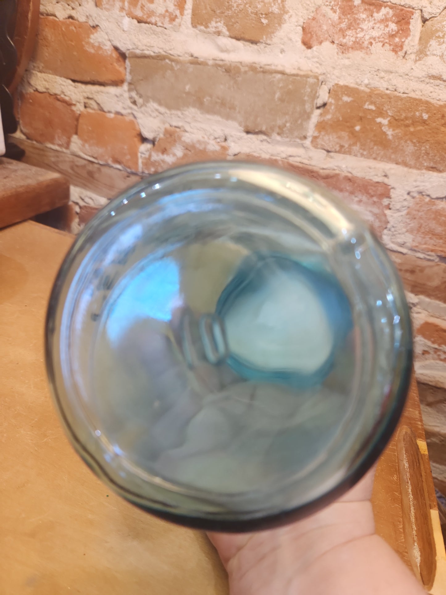 Vintage Ball Perfect Mason Blue Aqua Jar Number 10 with Zinc Lid 1910-1923 Logo jar89