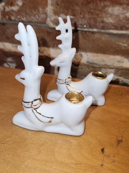 Vintage Hostess House Reindeer Candle Holder deer u68