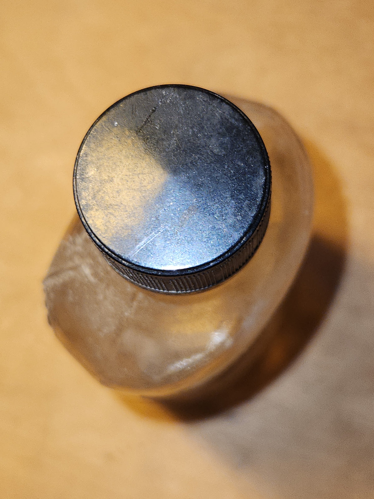 Vintage Medicine Bottle Duraglas Handprinted Label with Plastic Lid vmb99