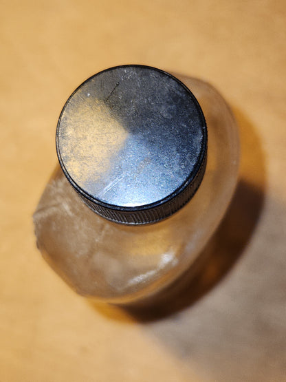 Vintage Medicine Bottle Duraglas Handprinted Label with Plastic Lid vmb99
