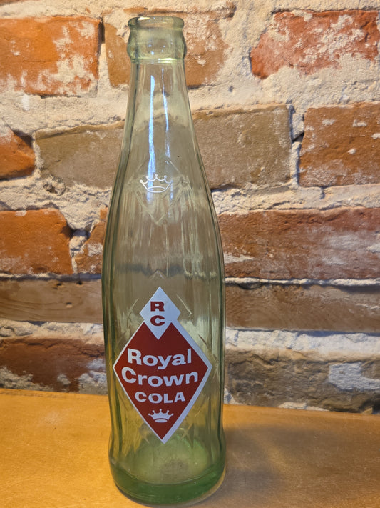 Vintage Soda Bottle Royal Cola Aqua Green Ribbed Glass vsb9