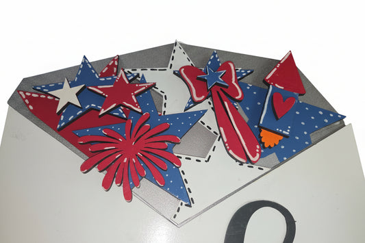 Patriotic Memorial Day 4th of July Insert for Envelope Door Sign *sign sold seperately* ei49