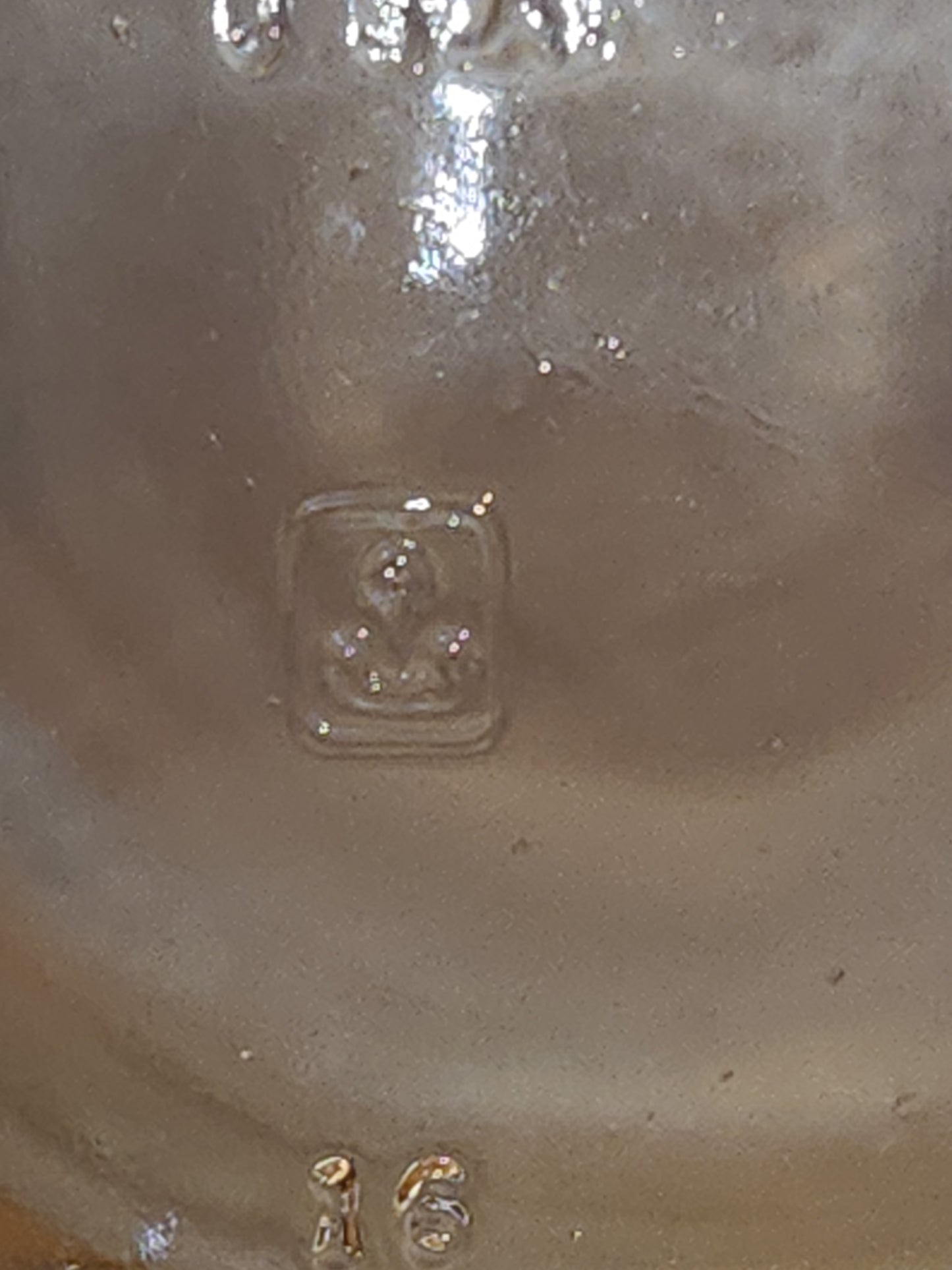 Vintage Clear Glass Square Canister with Sunburst Lid 5 1/4" square sj2