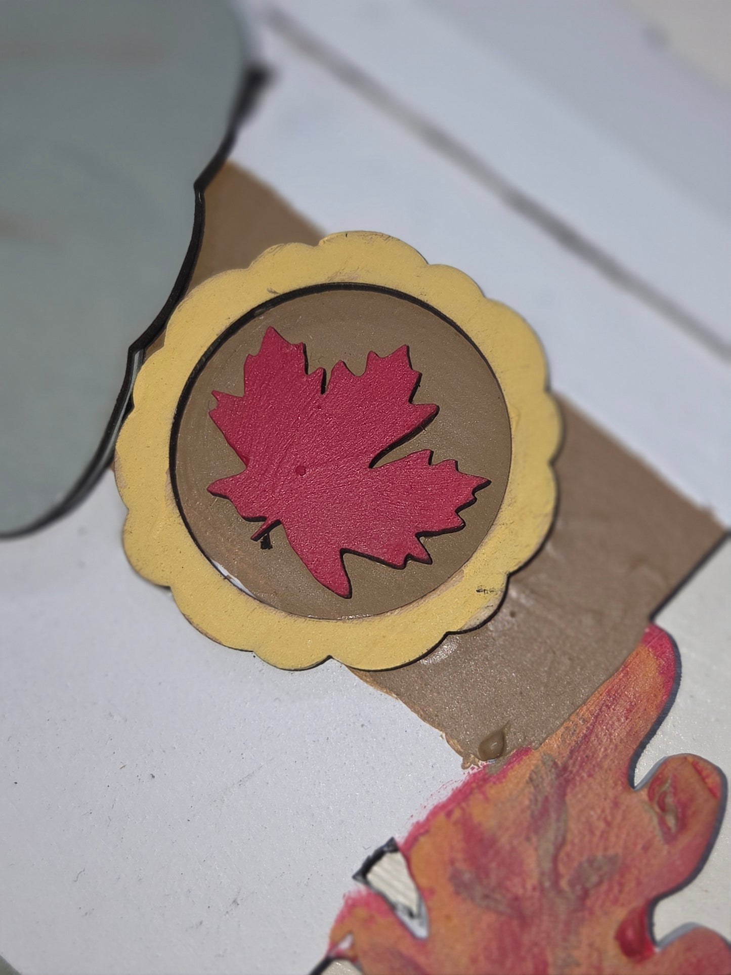 Fall Pumpkins Leaves Pumpkin Spice Latte Insert for Interchangeable Pot Spilling Door Sign *Sign Sold Seperately*