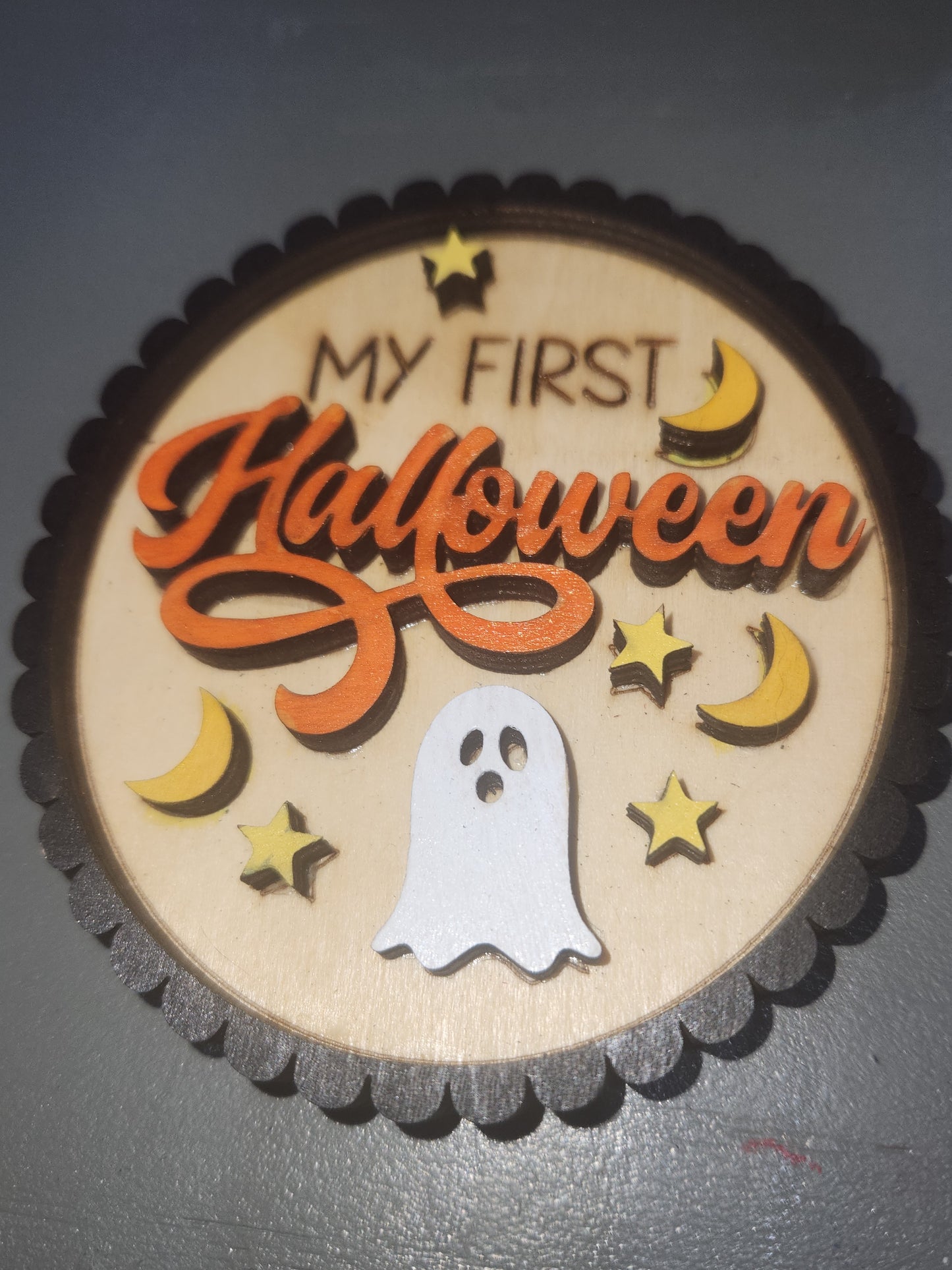 Baby's First Year Holiday Milestone Photo Prop Set of 10 Wooden