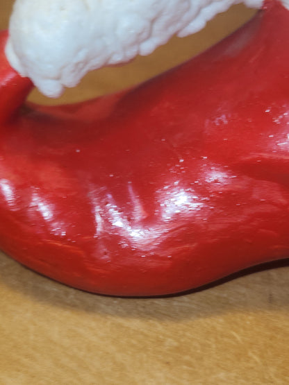 Vintage Ceramic Santa Pixie Elf Boot Christmas Planter Candy Dish Read Description vs09
