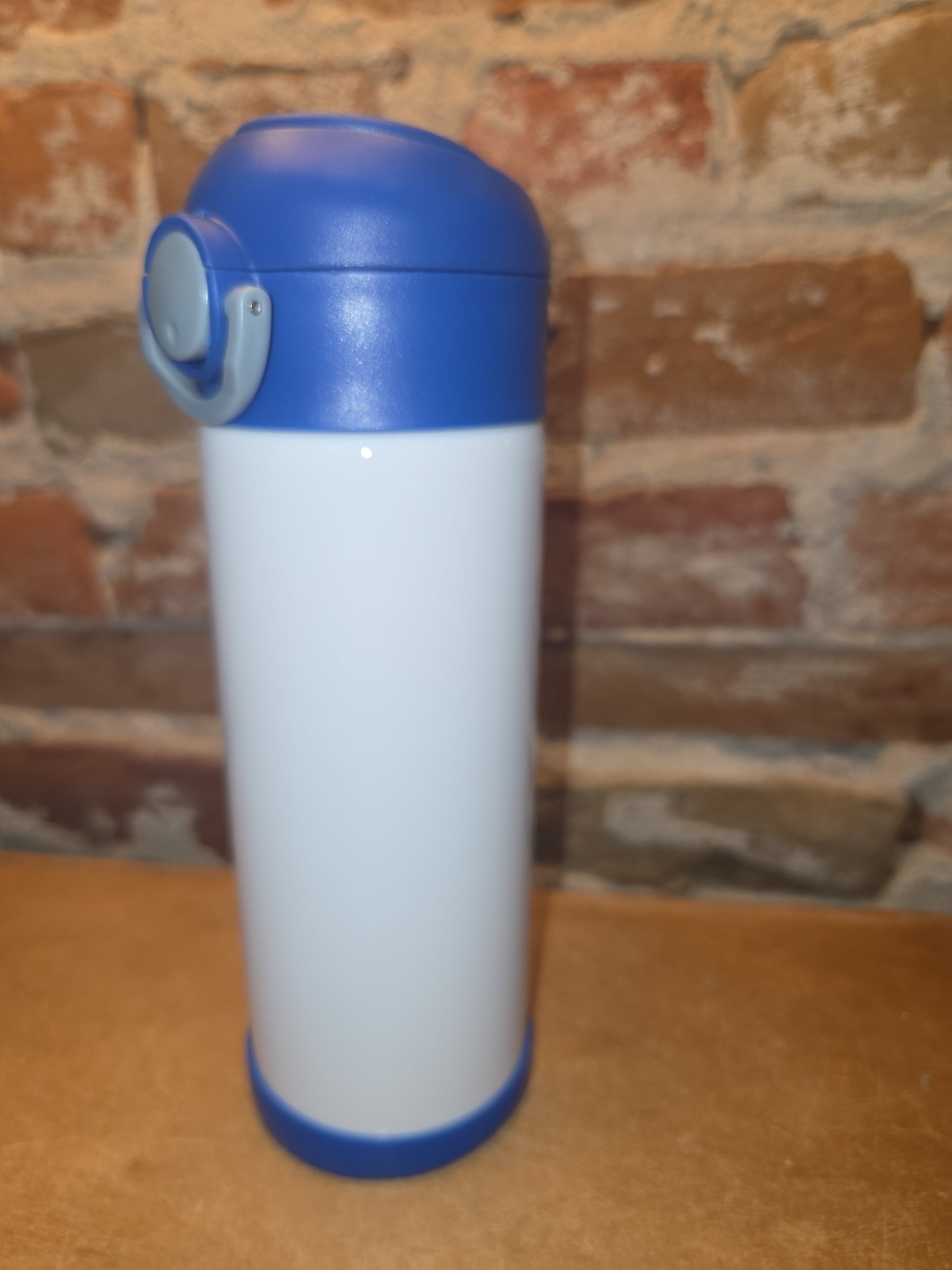 Custom Order Kid's 12 oz Tumbler Sippy Cup with Blue Flip Top Lid