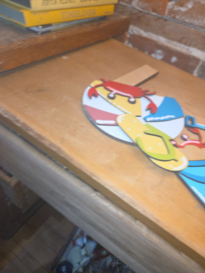 Beach Crab Summer Insert for Interchangeable Pot Spilling Door Sign *Sign Sold Seperately* dpi2