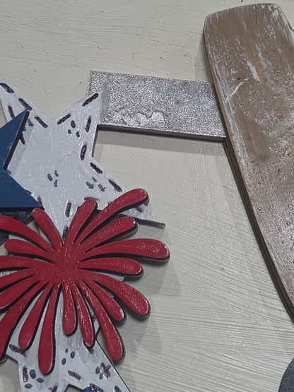 250 Years America Patriotic 4th of July Insert for Interchangeable Pot Spilling Door Sign *Sign Sold Seperately* pi17