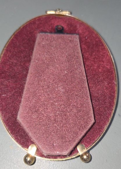 Vintage Footed Oval Photo Frame 4x3" see description vf4