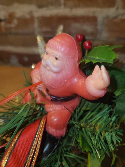 Vintage Plastic Santa and Sleigh Blow Mold vs9