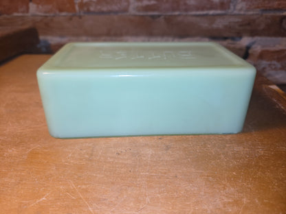 Vintage Uranium Jadeite Jeannette Butter Cover Only AS IS Chips vug66