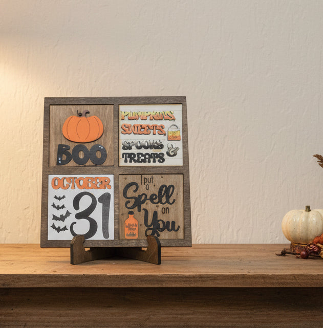 Halloween October Insert Kit for Interchangeable Frame Can Fit Arch, Rectangle, or Square Frame FRAMES SOLD SEPARATELY if29