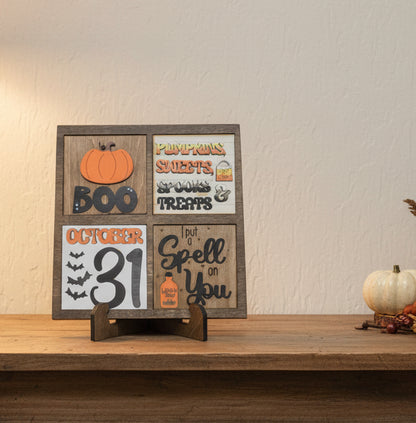Halloween October Insert Kit for Interchangeable Frame Can Fit Arch, Rectangle, or Square Frame FRAMES SOLD SEPARATELY if29