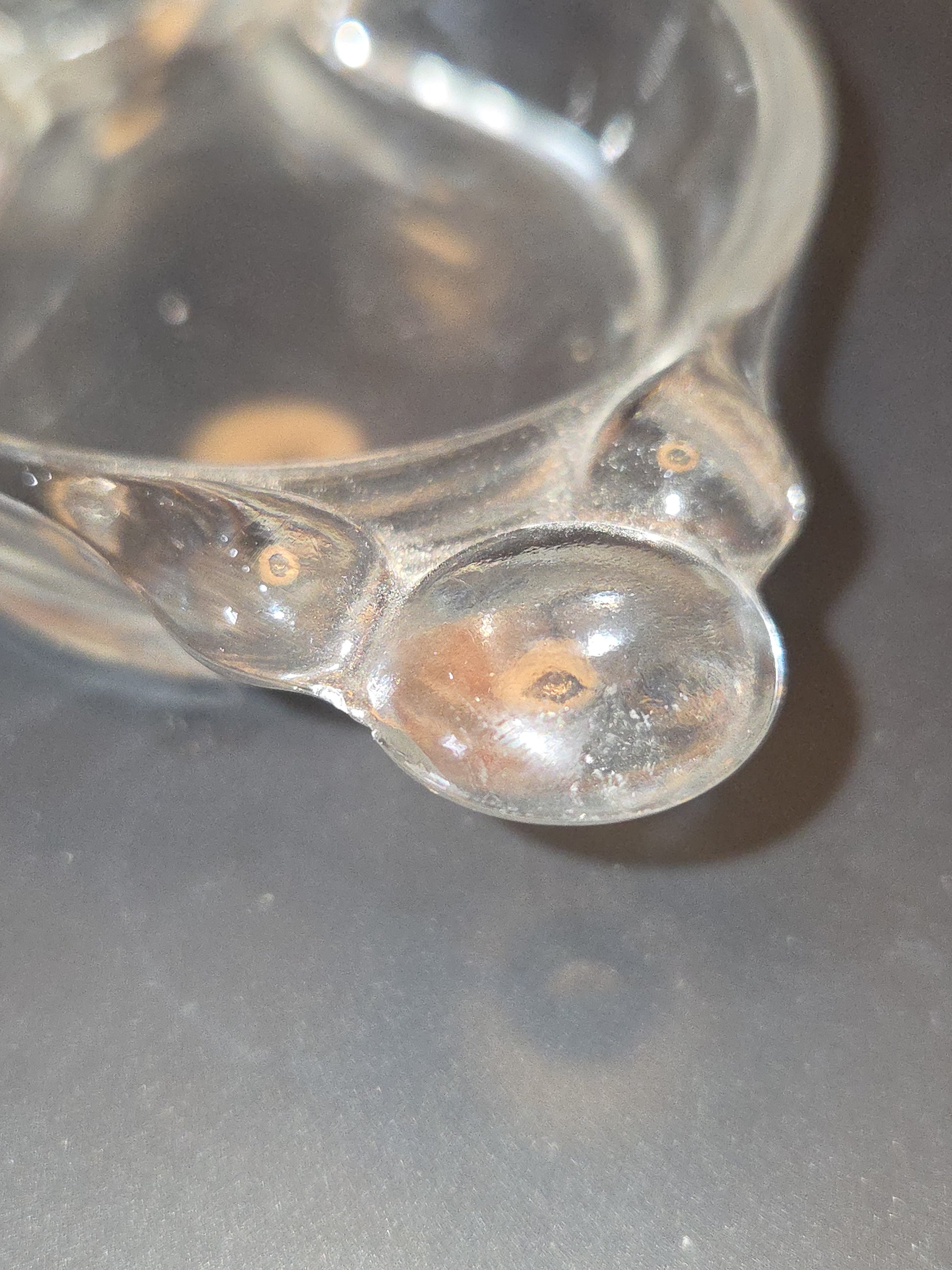 VIntage Glass Oval Divided Pickle Relish Tray Tidbit trinket Figure 8 Design gl7